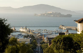 Alcatraz från Pier 33, San Francisco